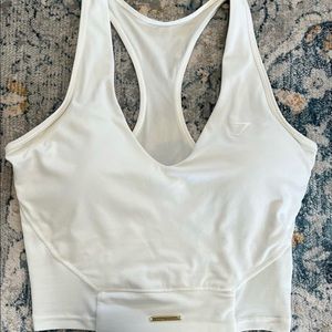 Gymshark x Whitney Crop Tank in Unbleached